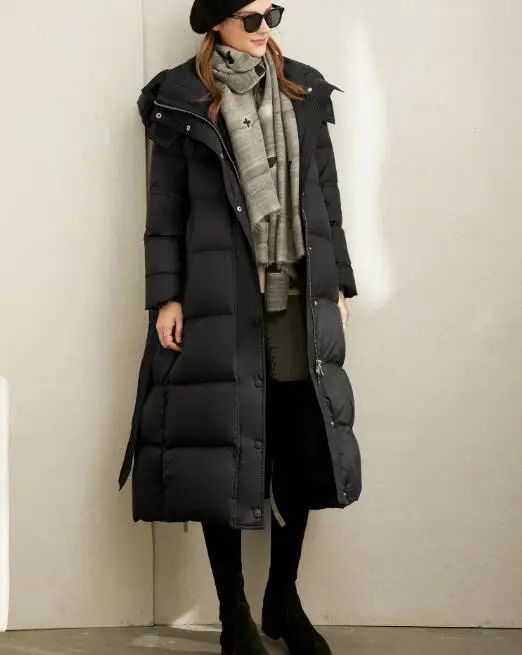 Размер S-10XL женский зимний пуховик с капюшоном теплый пальто трапециевидной