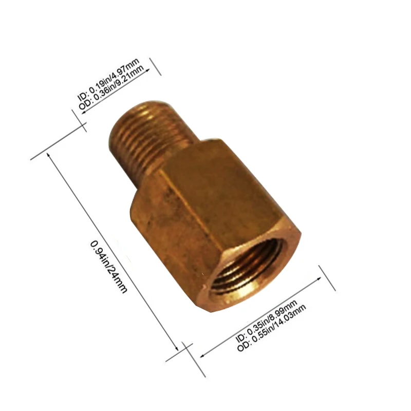 Переходник с внутренней резьбы на наружную резьбу 1/8 NPT BSPT|Датчик давления| |