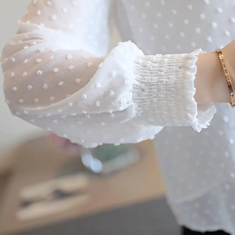Blusas Модные женские топы и блузки 2021 шифоновая блузка с длинным рукавом рубашка