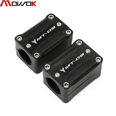 MT09 Black Защита двигателя мотоцикла, бампер, декоративный блок 22-25-28мм для YAMAHA MT-09 MT09 Tracer 700/700GT XSR900 FZ09 TDM 900 - Цвет: MT09 Black