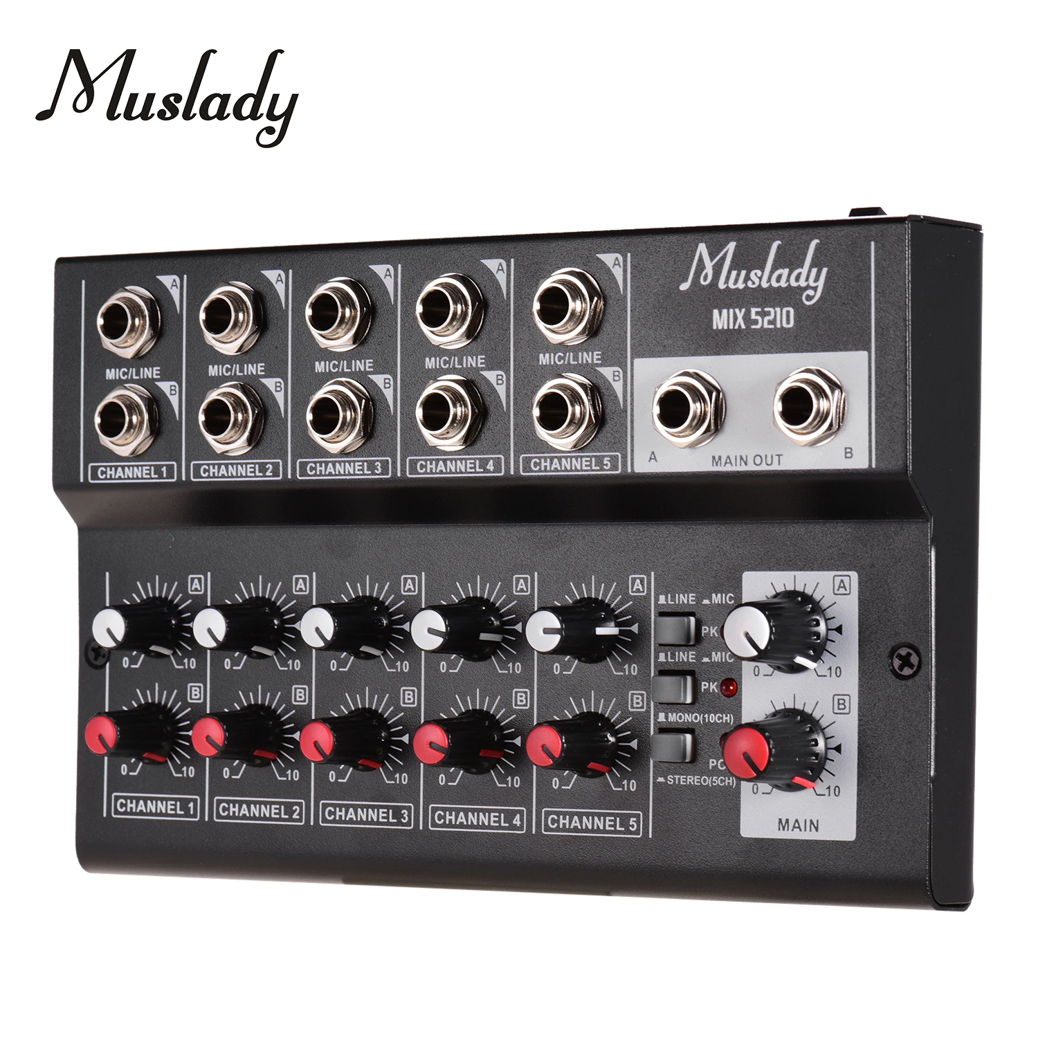 

Muslady MIX5210 10-канальный микшерный пульт Цифровой аудио стерео для Запись dj-сети Live Broadcast караоке миксер аудио