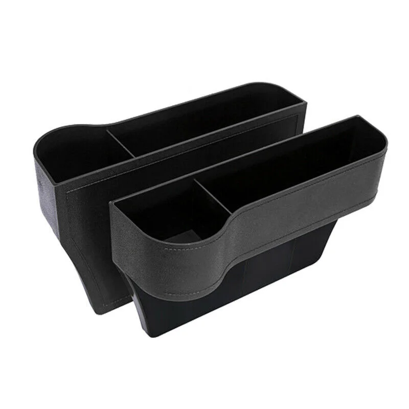 Hot Sale 1 Pair Car Seat Gap Catcher Organiser Storage Box Pocket + Cup Holder Side Black | Автомобили и мотоциклы