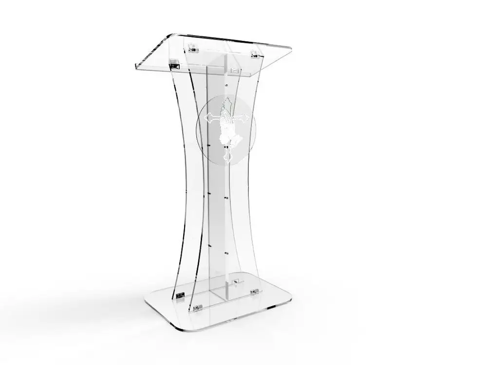 Fixture Displays Plexiglass Acrylic Podium Clear Lectern Church Pulpit With Pray Hand decor plexiglass | Мебель