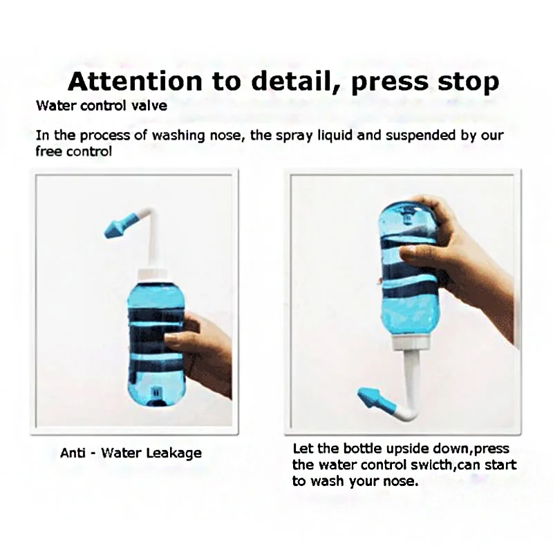 

500ML Adults Children Wash Nose System Clean Sinus Nasal Pressure Neti Pot New