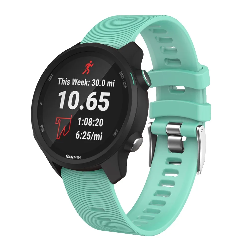 Mint Green 20 мм силиконовый ремешок для смарт-часов Garmin Vivoactive 3/Forerunner 645/245/245 М Браслет для Galaxy часы активное 2/42 мм - Цвет: Mint Green