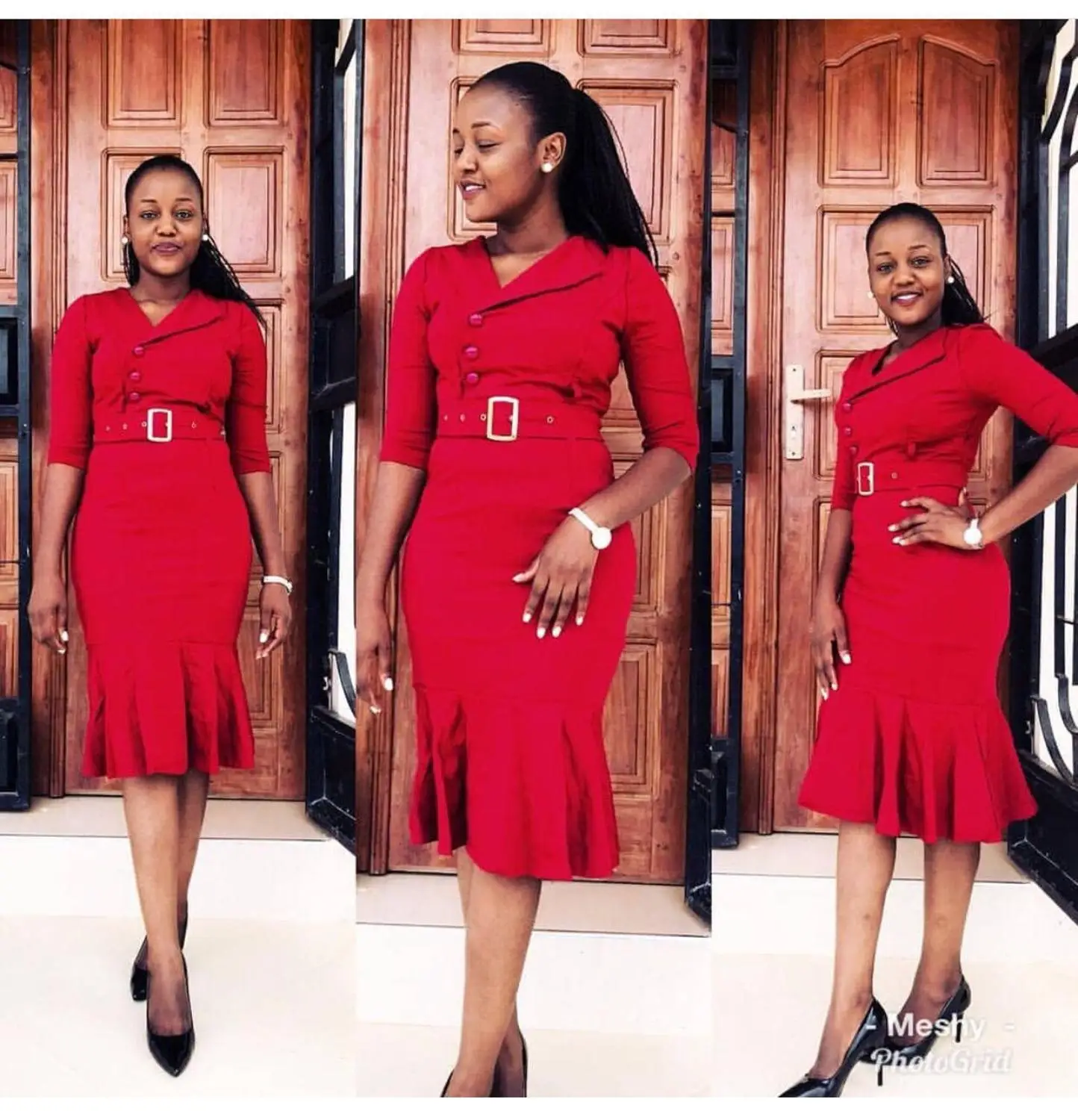 Африканский дизайн Дашики Платье V образным вырезом тонкая юбка карандаш