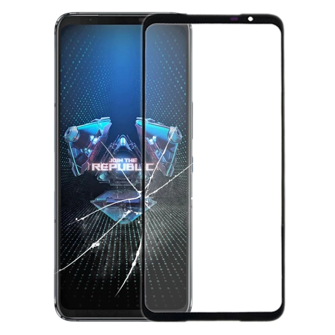 

iPartsBuy for Asus ROG Phone 5 ZS673KS I005DA Front Screen Outer Glass Lens