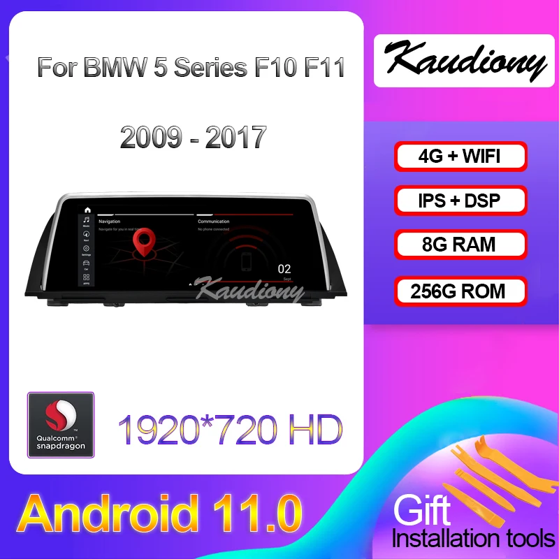 

Kaudiony Android 11 For BMW 5 Series F10 F11 520i 525i 528i Car DVD Multimedia Player Auto Radio GPS Navigation DSP 4G 2009-2017