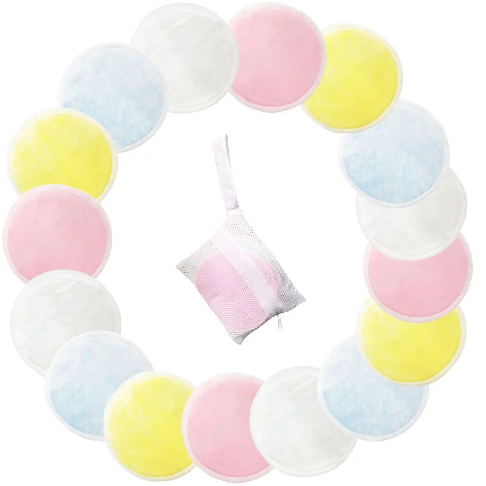 12 pcs Новые 8/16/20 шт. многоразовые вата диск Make Up средство для снятия макияжа для лица двойной Слои протрите дорожки нейл-арта уборку по Стирка при стирке - Цвет: 12 pcs