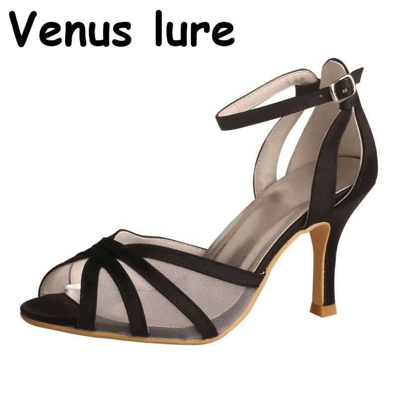 

Venus lure Black Evening Party Wear Sandals for Women and Ladies 8CM Heel
