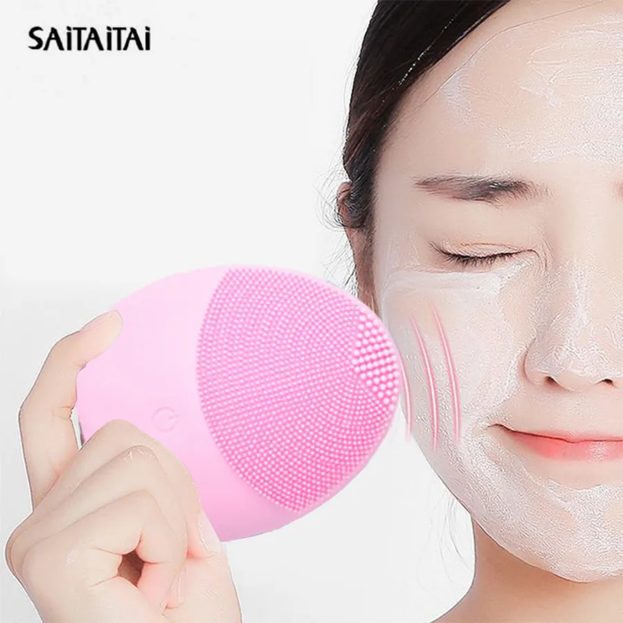 

Silicone Face Cleansing Brush Electric Face Cleanser Electric Facial Cleanser Cleansing Skin Deep Washing Massage Brush