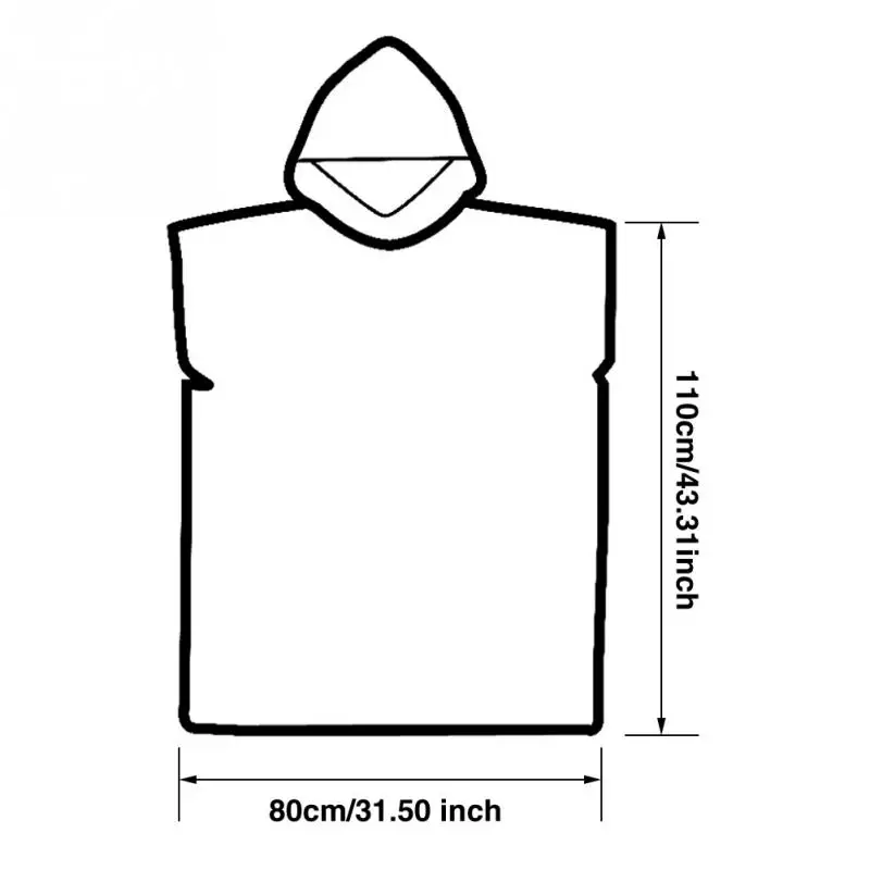 

Adult Diving Suit Change Robes Poncho Hood Quick-drying Hooded Towel Quick-drying Absorbent Sweat-absorbent Swim Robe