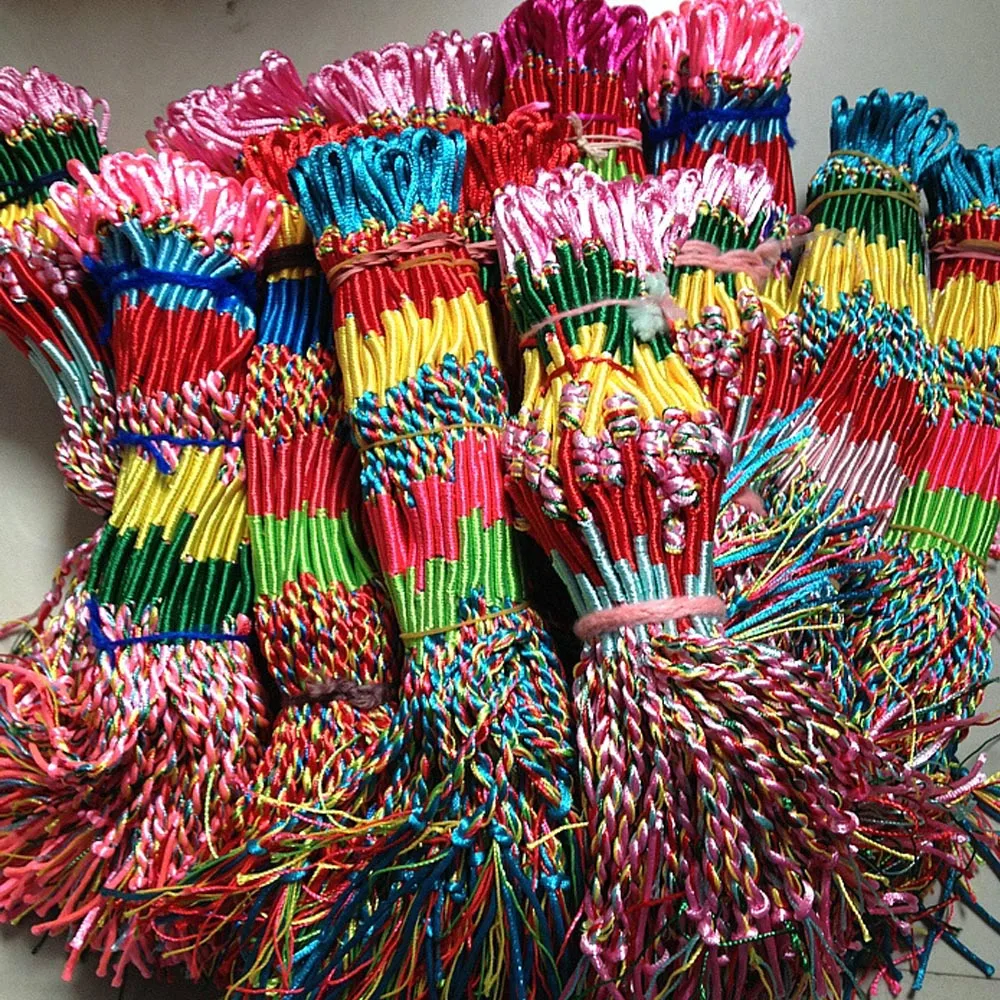 Оптовая продажа 2-500 шт. ювелирные изделия оплетка нить дружба шнуры браслеты