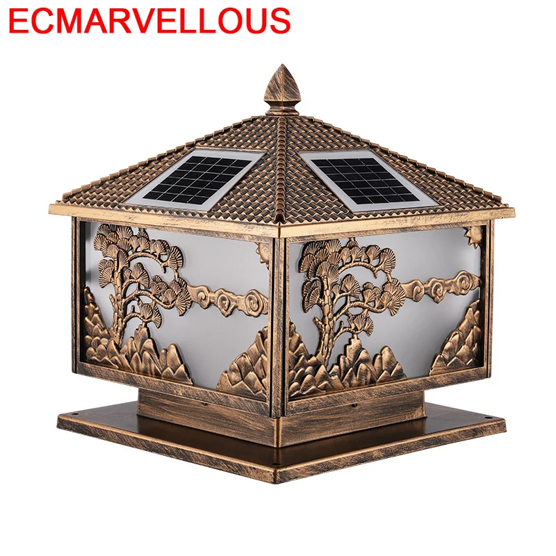 Столб светильник Lampe Exterieure светодиодный солнечный уличный Точечный внешний Terraza Y