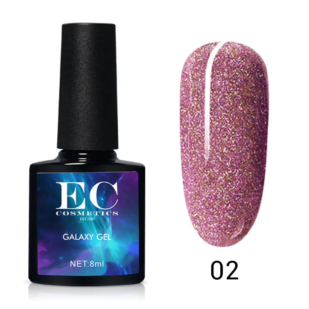 Гель лак для ногтей Galaxy UV набор цветов блестящий неоновый блестки отмачиваемый