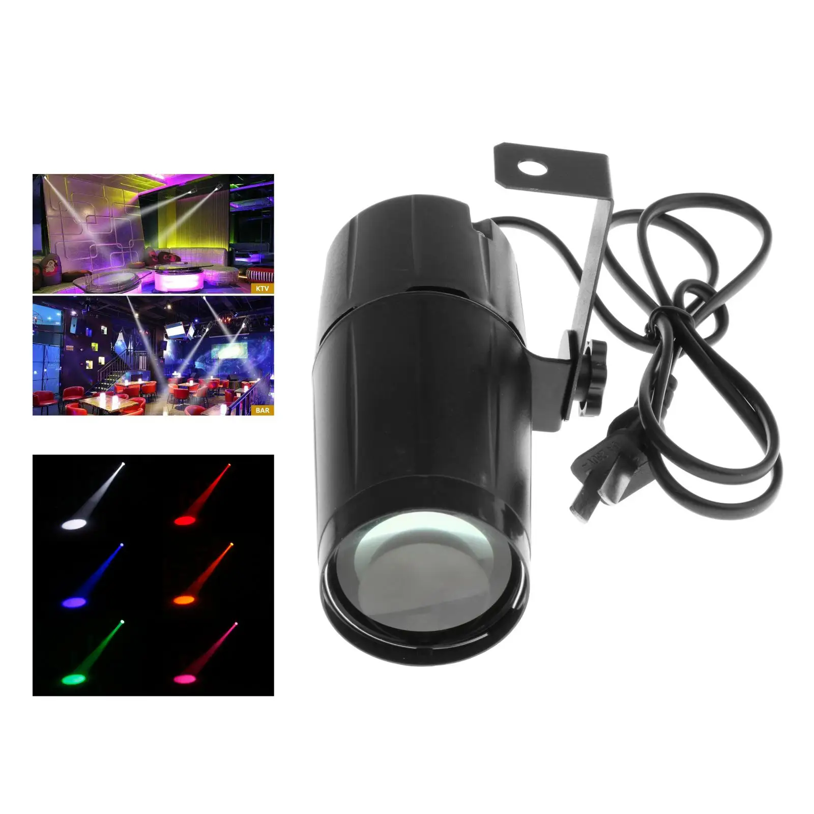 

3W Mini DJ Club Disco KTV Party Bar MultiColor LED Stage Pinspot Light IP15