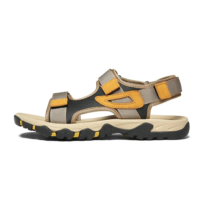 Men's Sandals Canvas Luxury Brand Summer Men Aqua Shoes Beach Slippers Male Open Toe Hook &amp Loop Sandalen Wear-resisting | Обувь