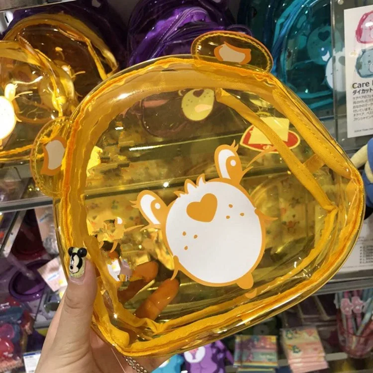 

Cartoon Rainbow Small Bear Cosmetic Bag For Women Storage Wash Gargle Tourism Convenient Bag Cartoon Doll Cute Holder Bag
