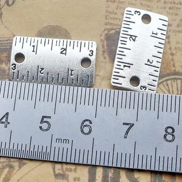 

Supplies For Jewelry Making 10pcs 11x21mm Antique Silver Color Ruler Charms