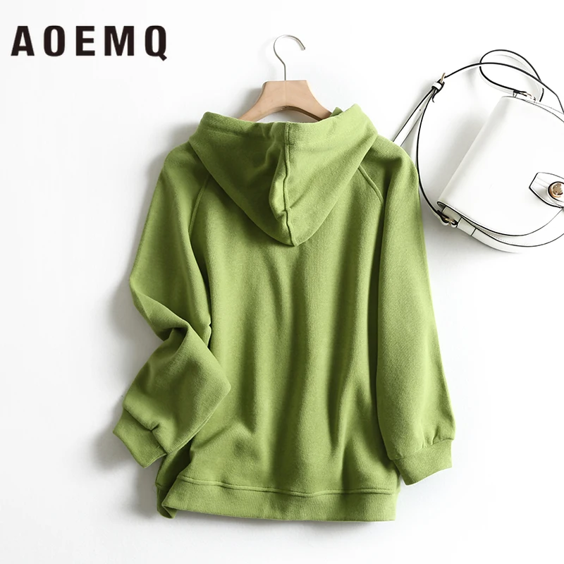 AOEMQ модные свитера 5 однотонных цветов толстый теплый осенний спортивный свитер с
