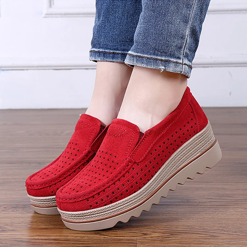 Женская обувь на плоской подошве Кроссовки платформе Слипоны Женские лоферы