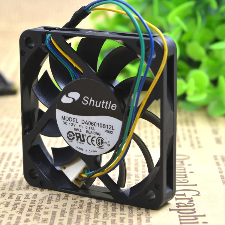 

Shuttle 6010 6cm Da06010b12l 12v 0.17a 4-Wire PWM Speed Control/Ultra-Thin/Fan