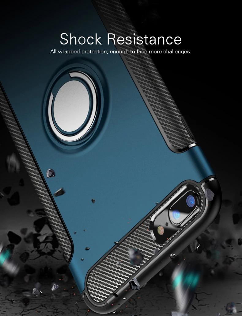 360 кольцевой держатель чехол для iPhone 7 8 Plus X XS Max XR чехлы на 6 6s 5 5s SE силиконовый