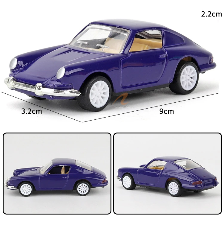 Детский игрушечный автомобиль костюм 1: 64 детские игрушки маленький сплав автомобиль ретро-автомобиль 8 шт./компл. оттяните назад с игровой коврик