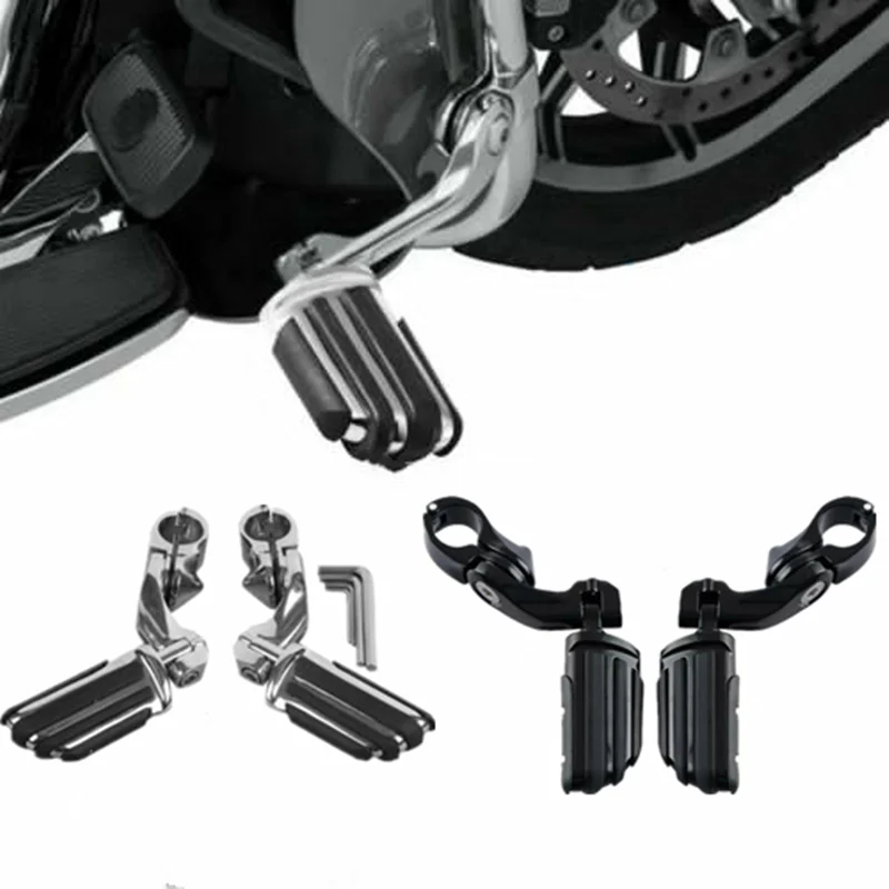 Мотоцикл 1 1/4 &quotРегулируемый Короткие Угол шоссе подножек подножка Кронштейн для