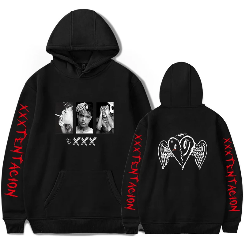 XXXTentacion Hoodies Men's Fashion Harajuku Vintage Hip Hop Streetwear Sweatshirt Rapper Plus Size Clothing | Мужская одежда