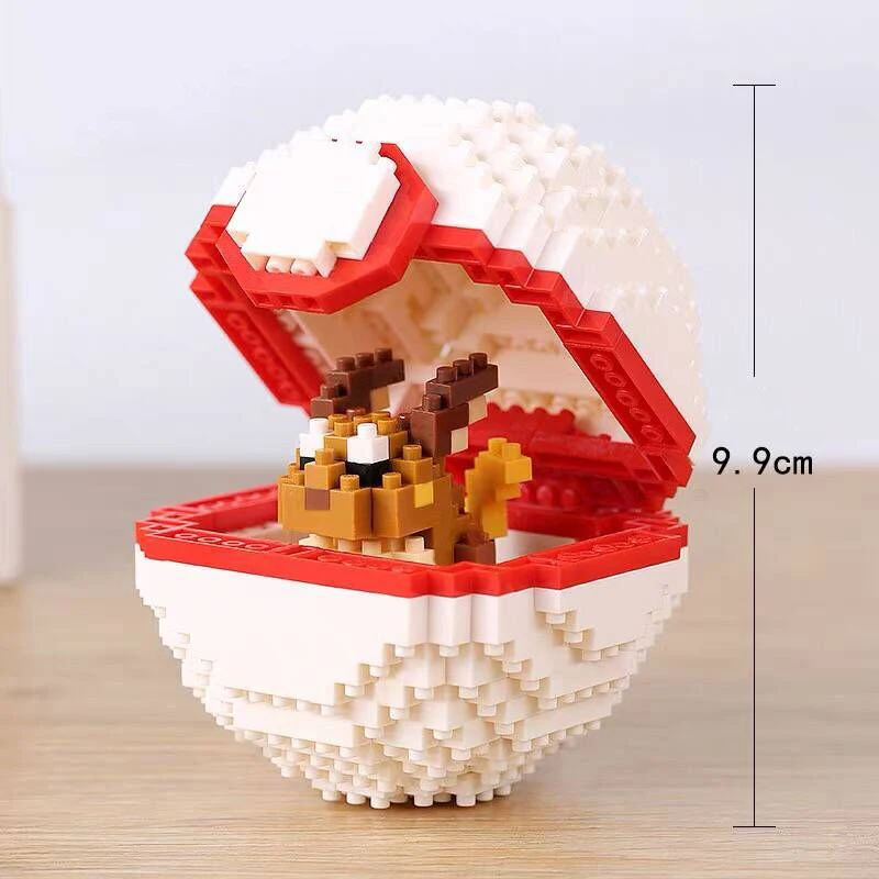 Мини Qute аниме мультфильм игра Пикачу Алмаз Сделай Сам пластиковый строительный