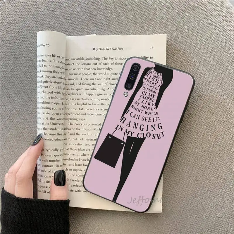 

Fashion woman dress from words Phone Cases For Samsung galaxy S note 7 8 9 10 20 fe edge A 6 10 20 30 50 51 70 lite plus Soft