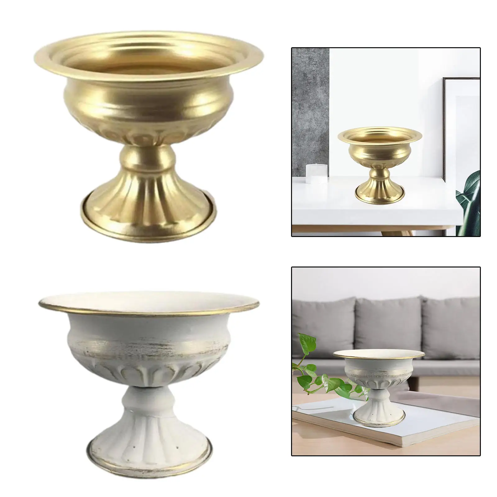 

2pcs Creative Metal Vase Plant Pot Dried Stems Bunch Holder Arrangements