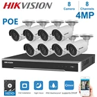 8 каналов Hikvision POE видеонаблюдение NVR наборы с 4MP IP камера Netwerk безопасности ночного видения CCTV системы безопасности наборы