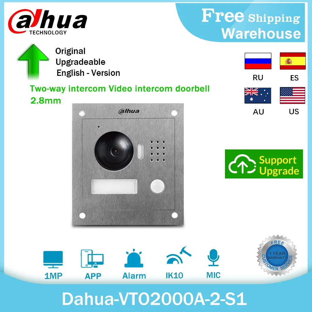 Сетевой видеорегистратор Dahua видео домофон VTO2000A 2 S1 проводной IP вилла Открытый