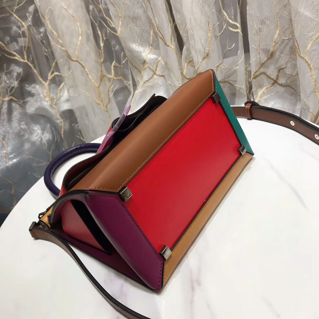 Женская сумка мессенджер Borse Donna маленькая роскошная дизайнерская из натуральной