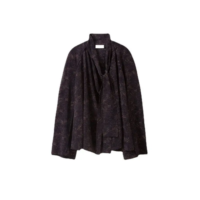 

XITAO Personality Print Pattern Blouse Women Clothes 2021 Spring New Fashion Scarf Collar Full Sleeve Casual Shirt Top WLD6153