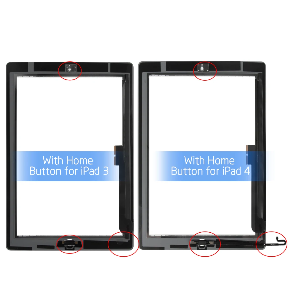 Сенсорный экран для iPad 3 Touch 4 сенсорный iPad3 iPad4 A1416 A1430 A1403 A1458 A1459 A1460 дигитайзер