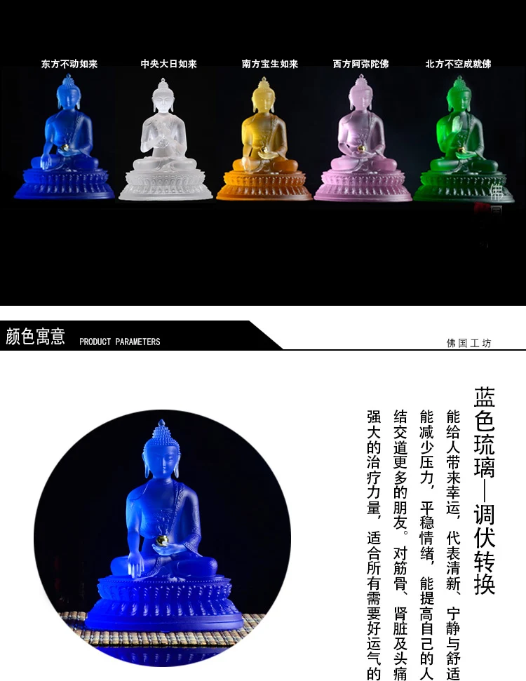 Оптовая продажа фигурка Будды домашний эффективный талисман защита 5P ретро