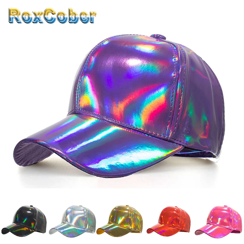 Модная однотонная бейсболка RoxCober из искусственной кожи с лазерным рисунком