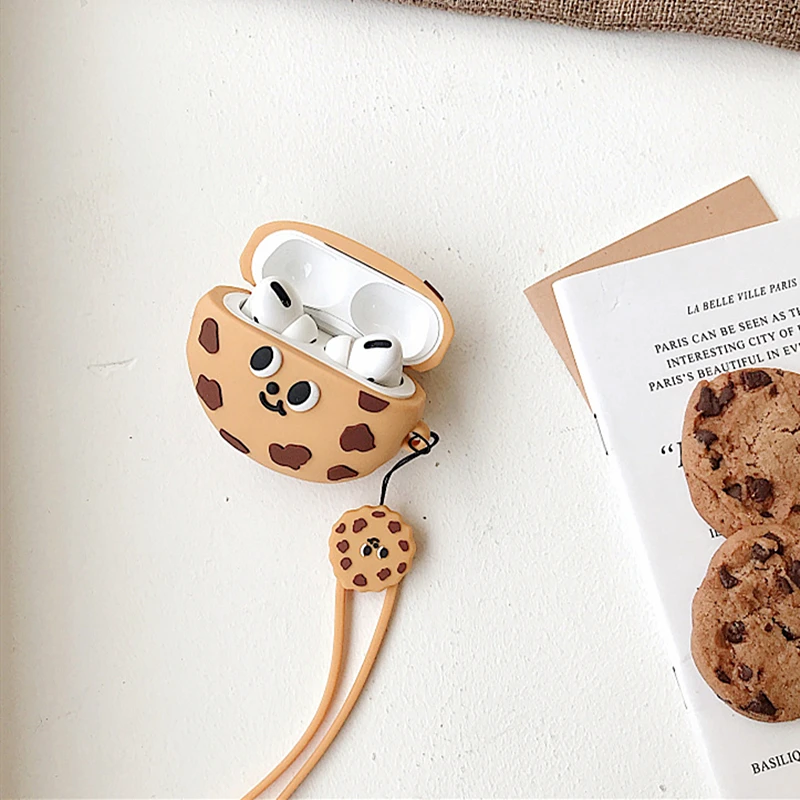 Чехол для наушников Airpods Pro 3 2 1 милый мягкий силиконовый чехол с держателем