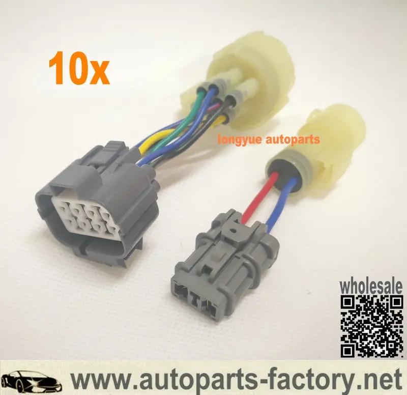 Longyue 10 компл. OBD0 к OBD1 дистрибьютор жгут адаптера для перемычки EF DA Honda Civic