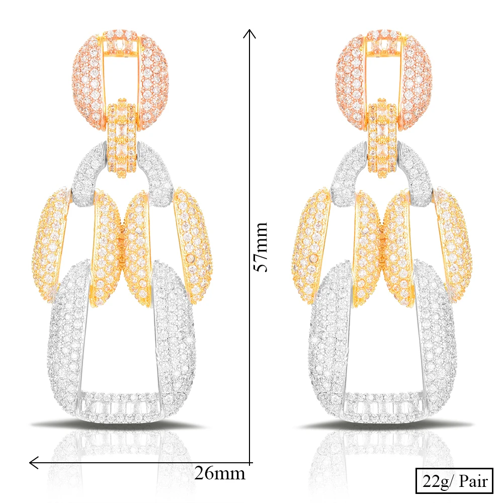 

SisCathy Brand Luxury Statement Dangle Drop Earrings for Women Girls korean Dubai Bride Wedding Earrings Jewelry Accessories