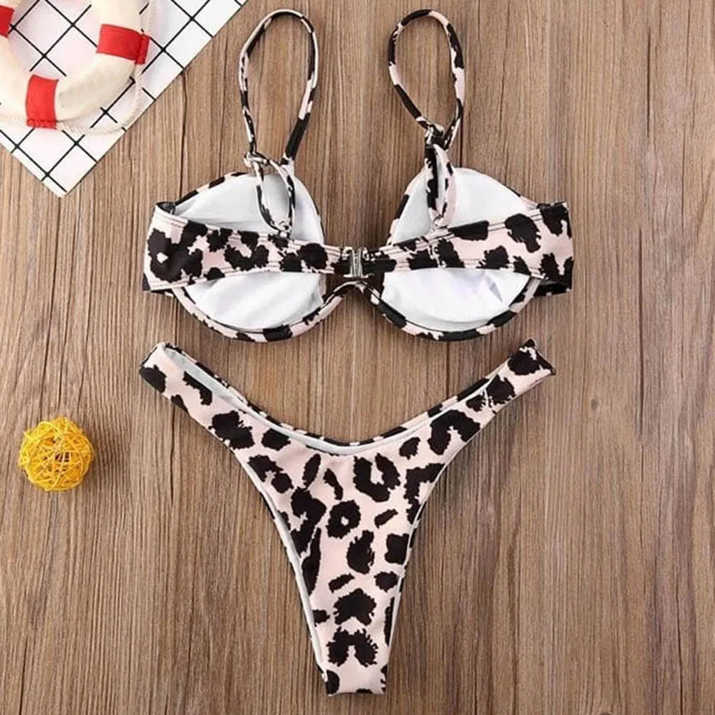 Высокое качество сексуальный женский бандажный комплект бикини купальник