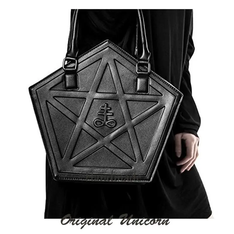 Японский стиль Пентаграмма Панк тьма Готическая пятизвездочная сумочка Harajuku
