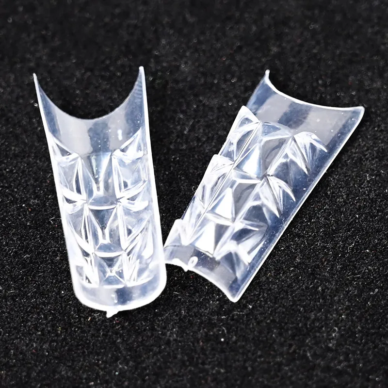 

60pcs/Box Transparent Glaze False Nails 10Sizes Acrylic UV Salon Design (Hlaf&Full&French )ABS Nail Manicure C Curved False Tips