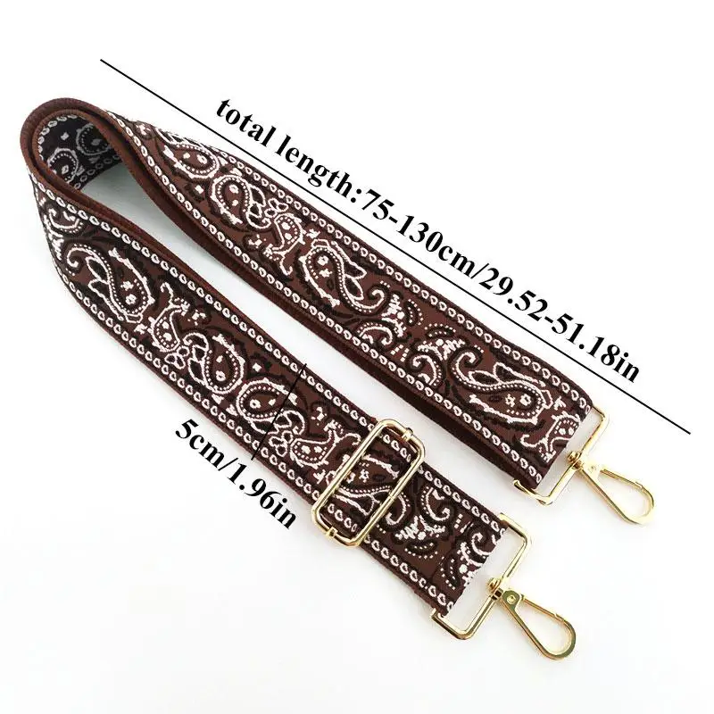 Ethnic Style Embroidery Shoulder Bag Adjustable Strap Replaceable Long Shoulder Strap Belt Accessories For Handbags Bag Handles
