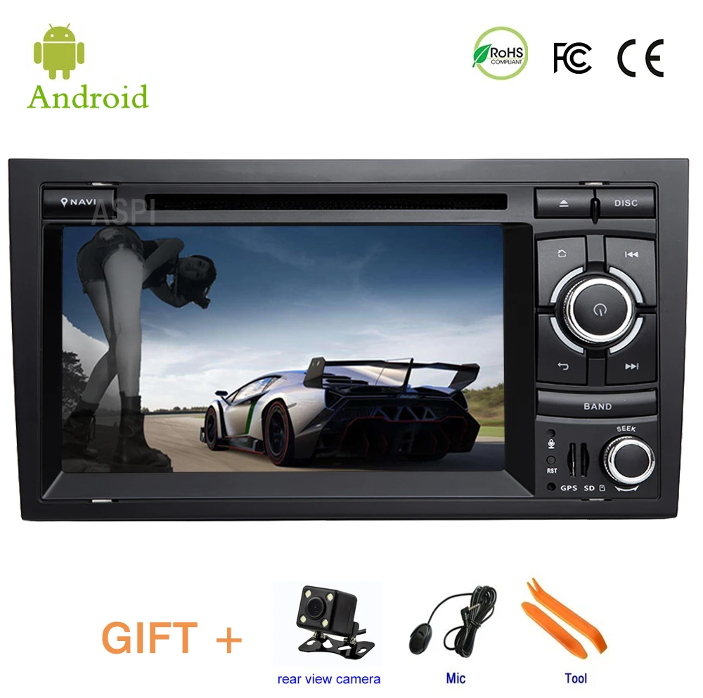 CAR DVD player For Audi A4 S4 RS4 2002-2007 Android 8.0 8 Core 4G+32G GPS Navigation Stereo 7'' IPS screen Multimedia | Автомобили