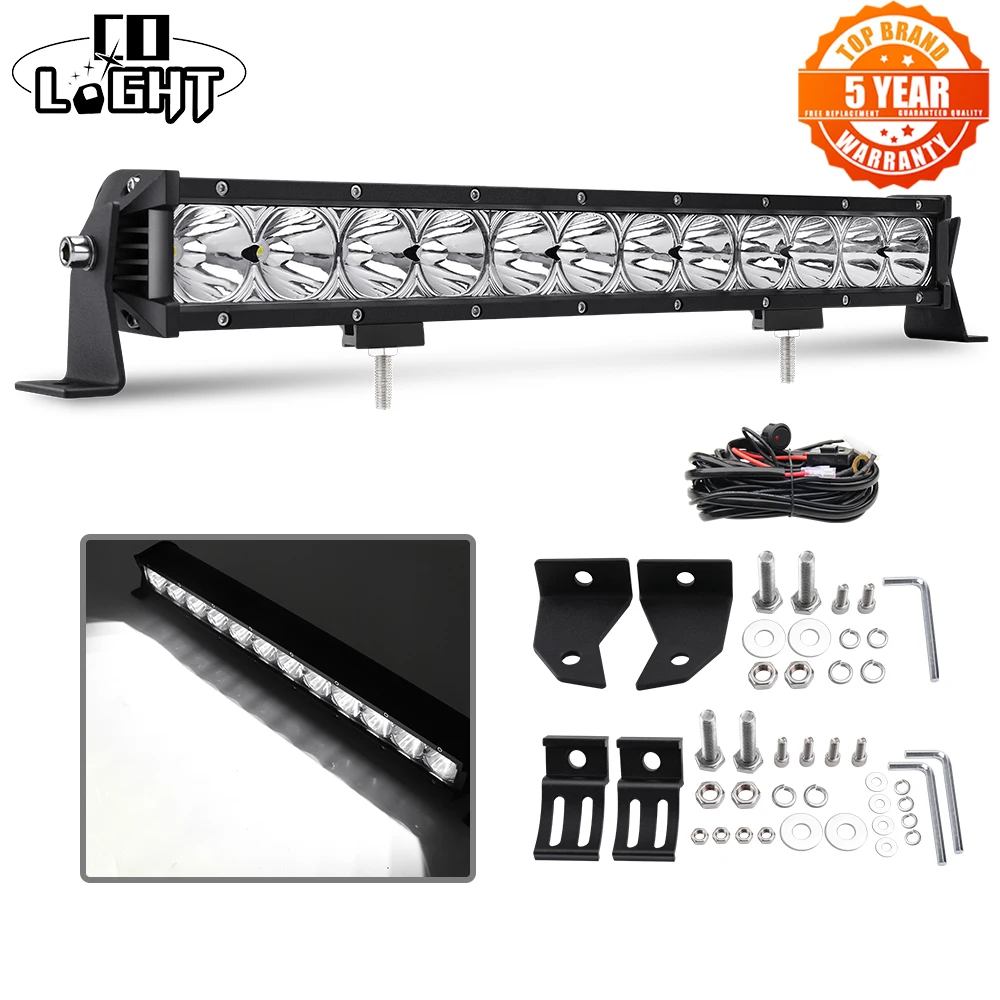 CO LIGHT Супер яркий 20 &quot180 Вт внедорожный светодиодный светильник Однорядный