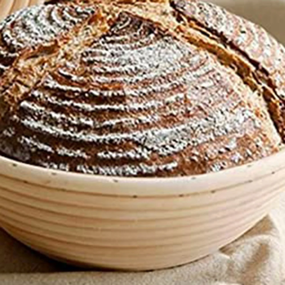 9 дюймов проверок хлеба комплект закваски запись корзина + тесто скребок лен